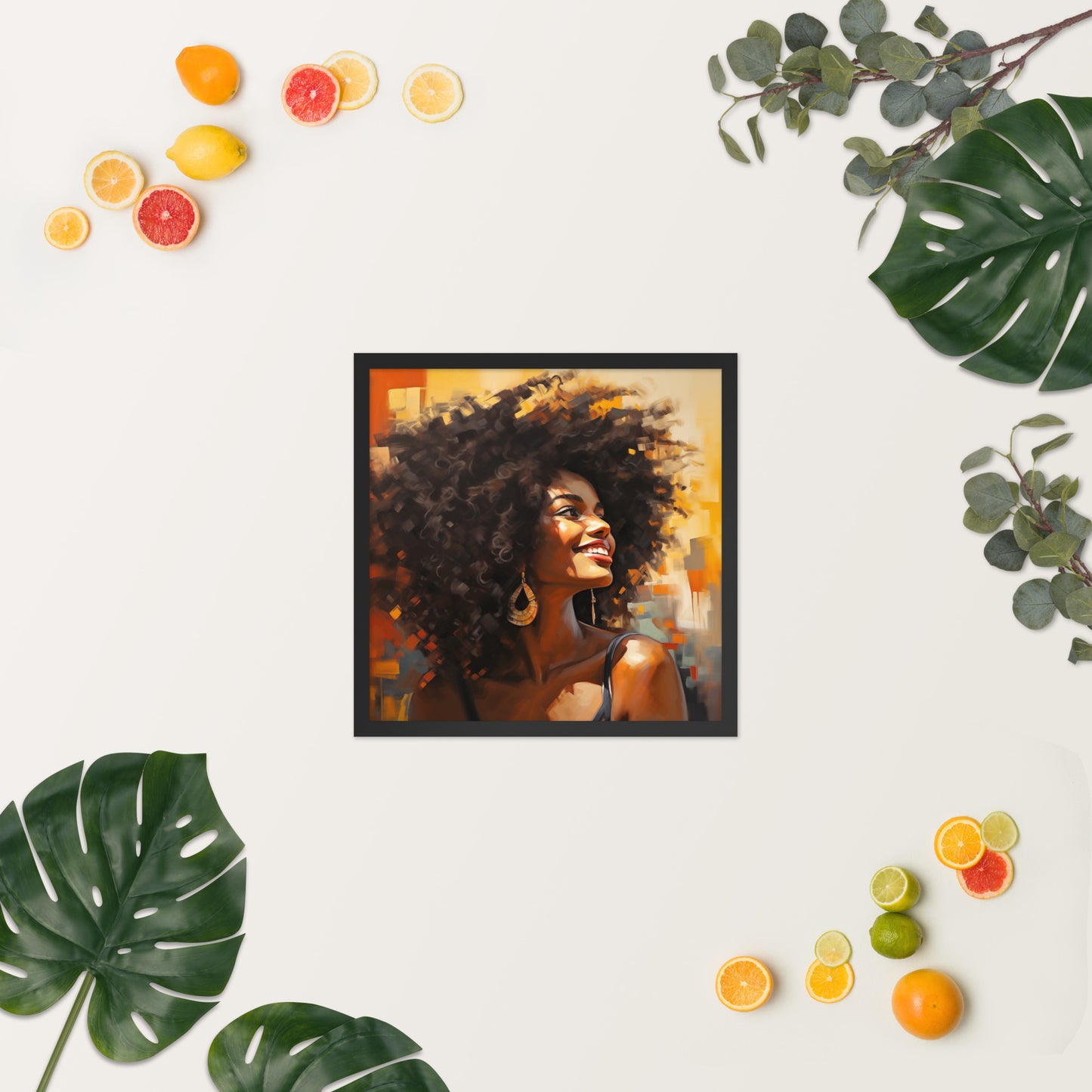 Framed poster